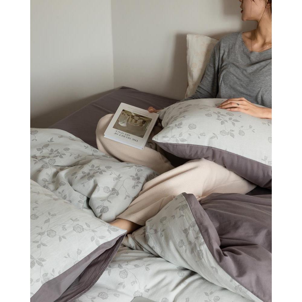 A版5LA60支F76977JS空气花提水洗棉四件套质感三层纱裸睡婴儿可用