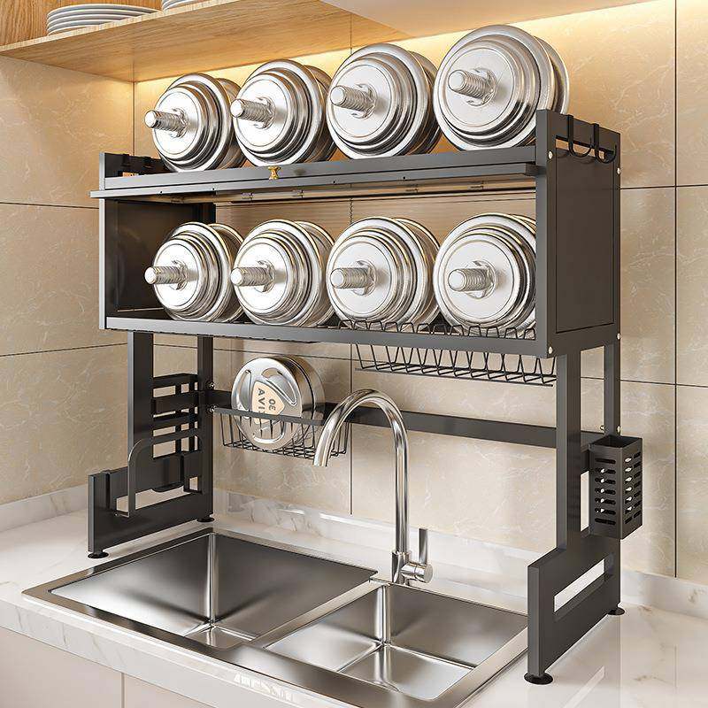 厨房水槽置架台面水碗碟沥架带柜202308多门物防尘碗柜功能放碗盘