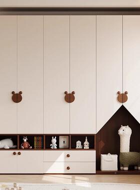 全2实-木橡木0大堡25新款儿童衣柜组合男孩女孩城卧室收纳储物衣