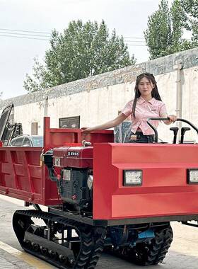 矿2吨爬虎FTB运输车石自卸车山斜坡泥泞路段路拉货履带运山输车