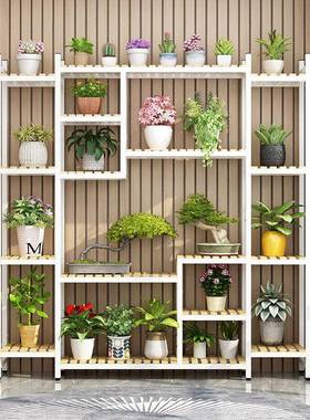 花架木铁外艺室阳台架多层花实店展57669示架落地式多肉室内置家