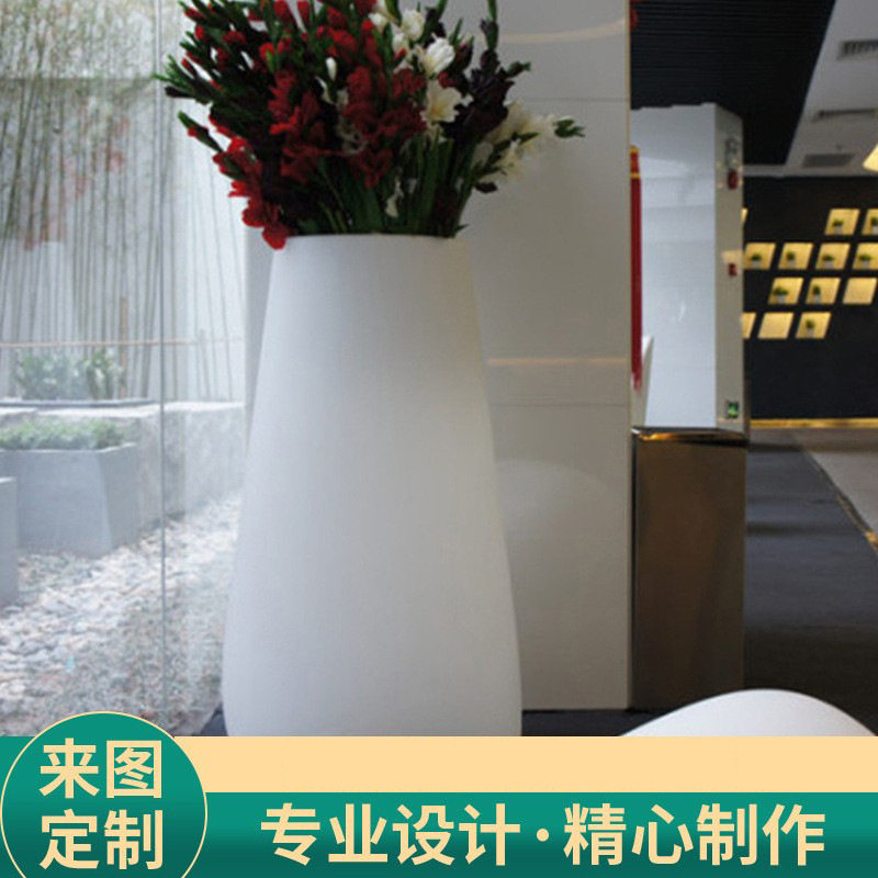 厂家玻璃钢室内户外婚庆酒店大厅市政道路景观花盆发光花盘绿植