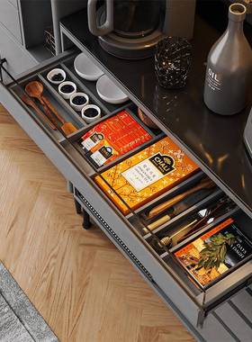 W8意12477式极简餐边柜酒柜脚一靠墙实木玻体璃高物厨房收纳储柜