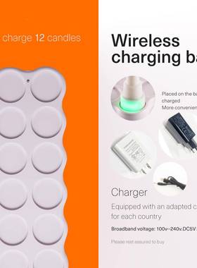 境12电支装电子无线充蜡灯带遥控13色63397LED烛闪烁无跨焰煤油灯