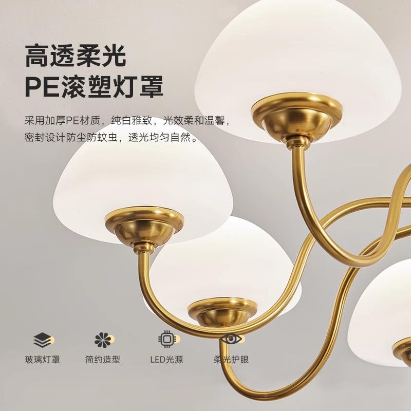 式复古美吊胡桃木色实木灯客厅厅灯创意温馨氛围感大中山灯ZCV具