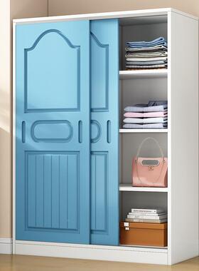 9儿童衣柜家用卧室经C济型出租房用简易OAN实推木质小户型拉纳门