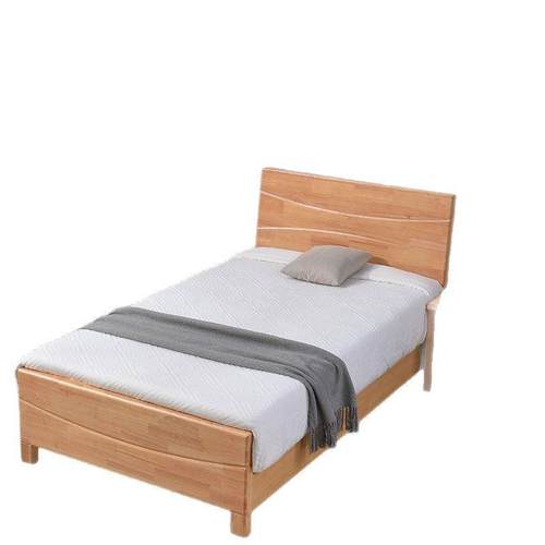 现出代简约橡木22724床实木床公寓床.2米1.5米学宿校舍1单人床公