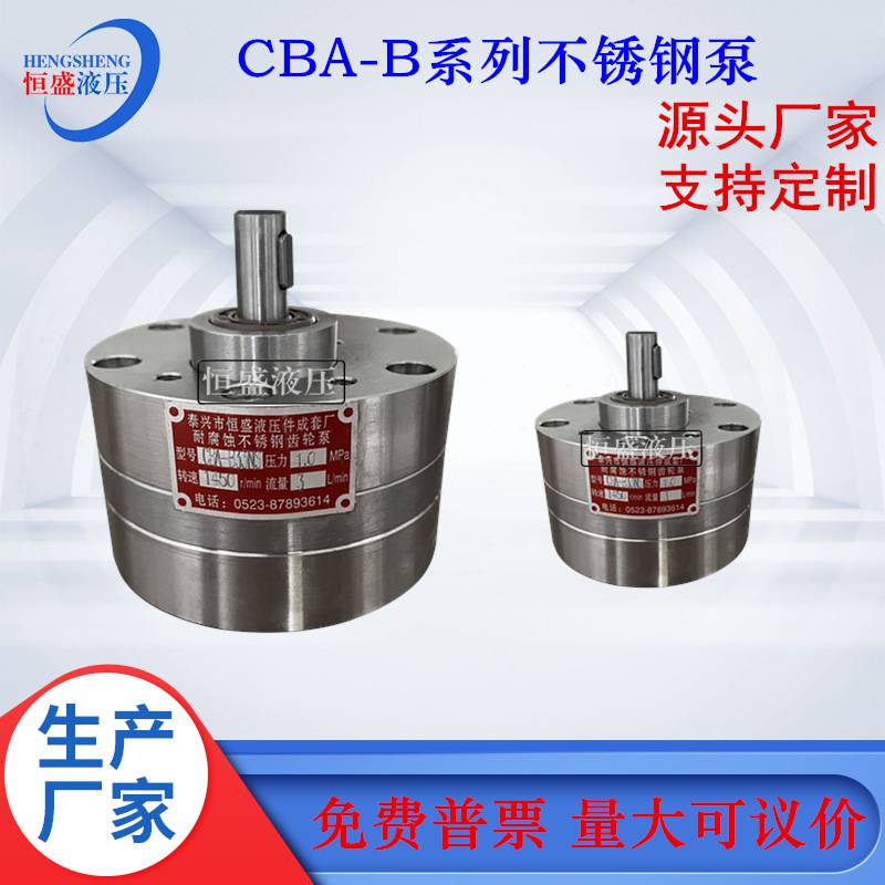 耐腐蚀CBA-B0.5NS 4NS 20NS 63NS 80NS B100NS高温不锈钢齿轮泵