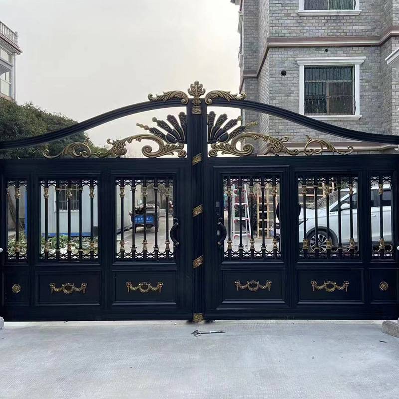 铝艺大门户外别墅庭院门花园铁艺围墙防护门高端自建房推拉门防盗