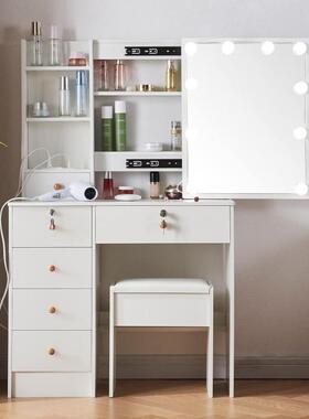 跨境货源aOSQa泡zon板式家具工厂代梳妆台m欧美灯储物现柜多功能