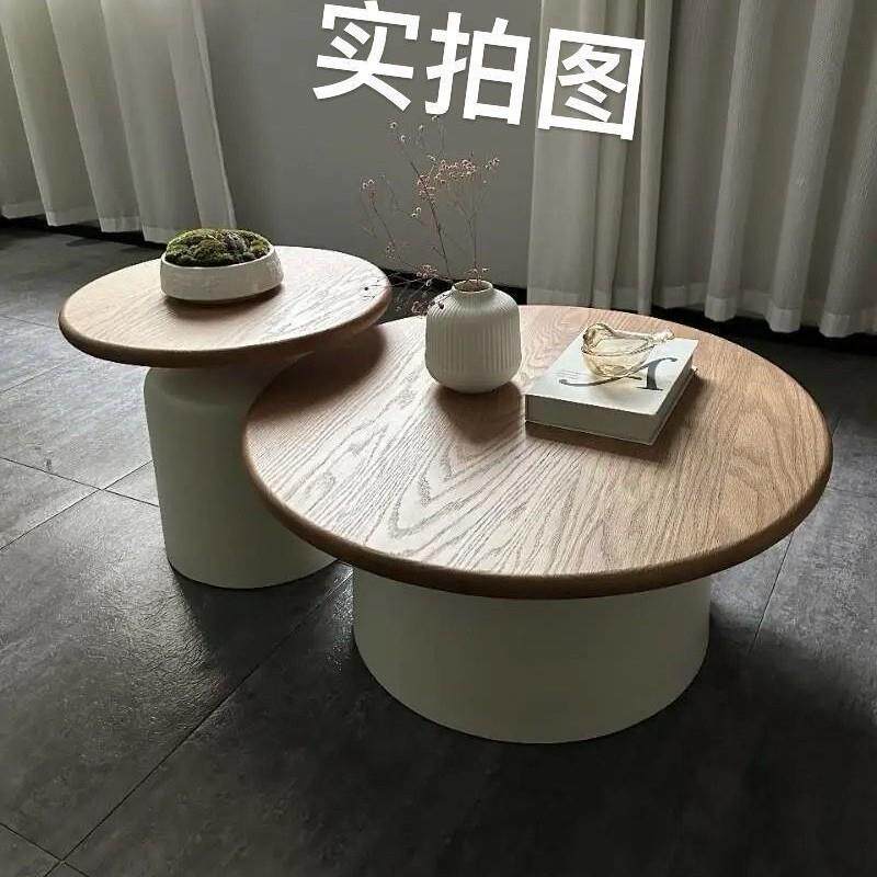 奶风公寓茶几客27505厅用家小户型简约民网红铁艺圆形油马提尼宿