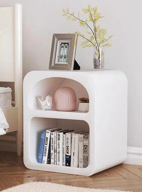 奶油风艺术洞HUM穴床色头现柜简约网红收纳置物柜设计感白代边几