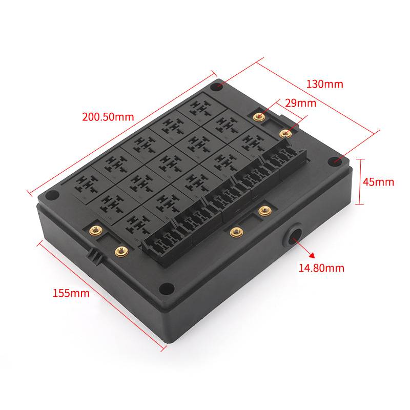 工程车汽车改装保险盒 客车货车20路继电器控制汽车总开关保险盒