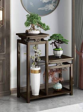 花架置物架花24699盆架子客厅落花兰地式吊架室内仿古中式盆栽架