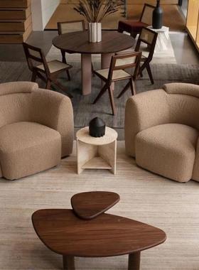 古法式复古实木个33450中餐椅网红茶圆桌几民宿性样板房茶几