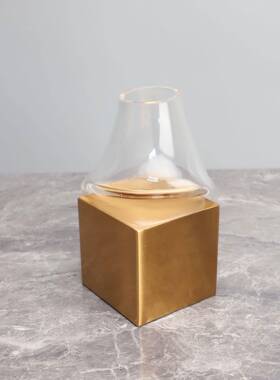 璃简046约视现代厅玻流体花器样板间茶几电柜桌面客玄关装饰饰品