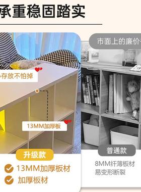书柜边13145隔断柜落地置物架卧室侧子边格柜收纳客厅八床格子柜