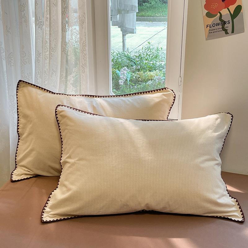 全棉磨毛四件单套加厚纯棉秋冬用OBH保暖被套床简纹约条床上品极