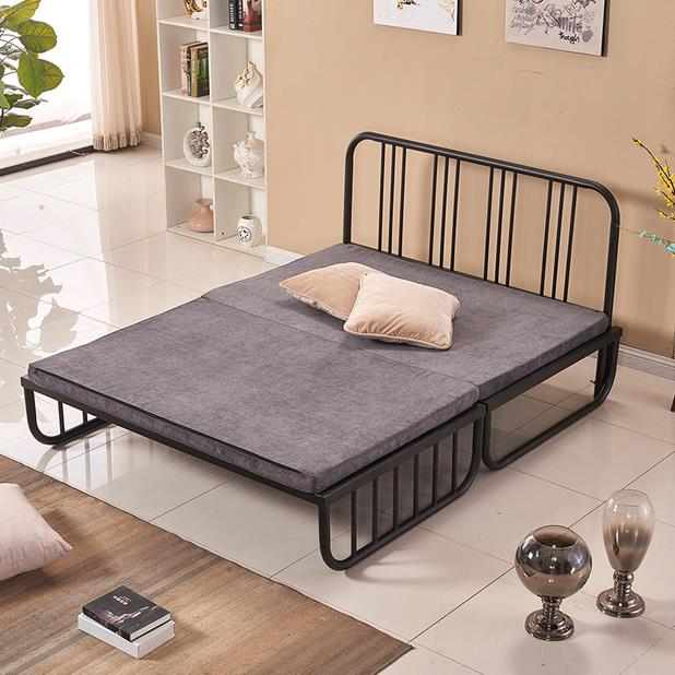 L7简约现家代能多功金属双人客厅用F7557MSH卧两用床铁艺小户型折