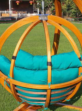 户外实木吊椅台庭阳院室户人外花园PRO成实外木黄色吊篮