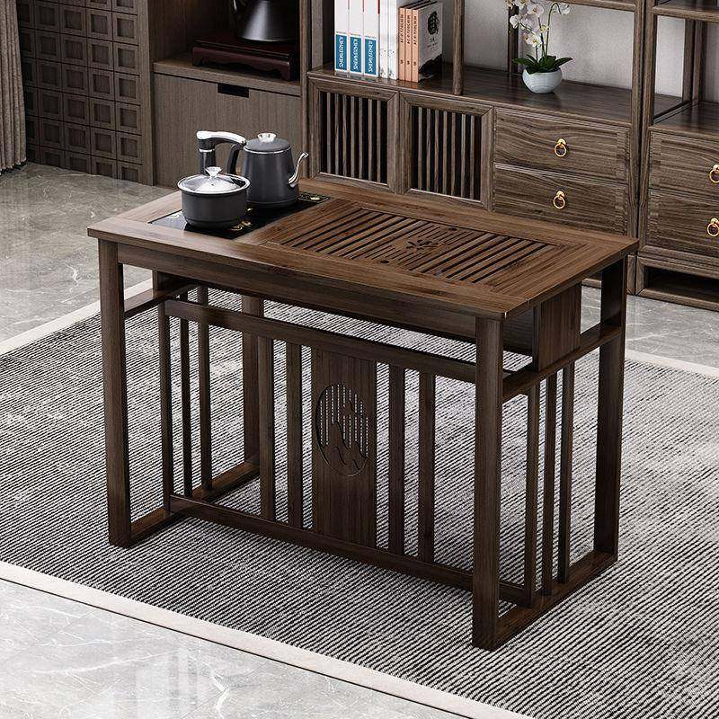 茶桌组合新中式茶几家用客办公体室茶厅桌茶台一77270桌茶可烧水