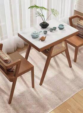 阳台用一桌二椅实椅木YO452桌三件套小户型创意客厅家进口休闲喝