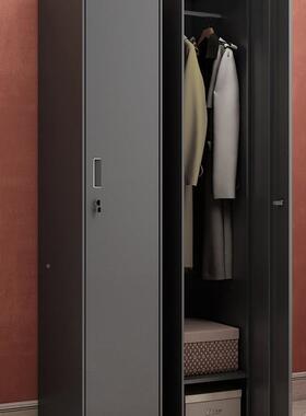 黑色衣更柜员工宿舍铁皮储物柜985带加厚收衣纳锁柜健身房更衣室