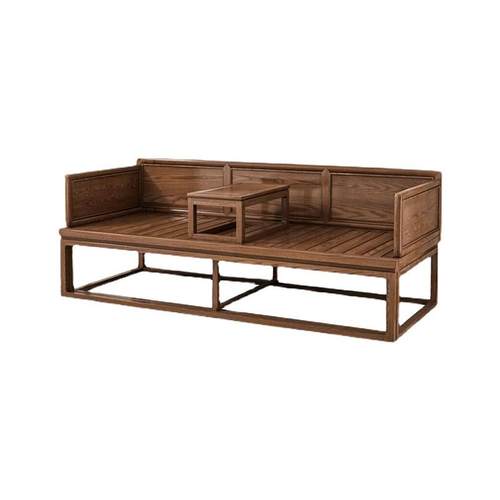 罗汉床推可沙发27579床客厅新中式古风实木沙发三人位单人拉位家