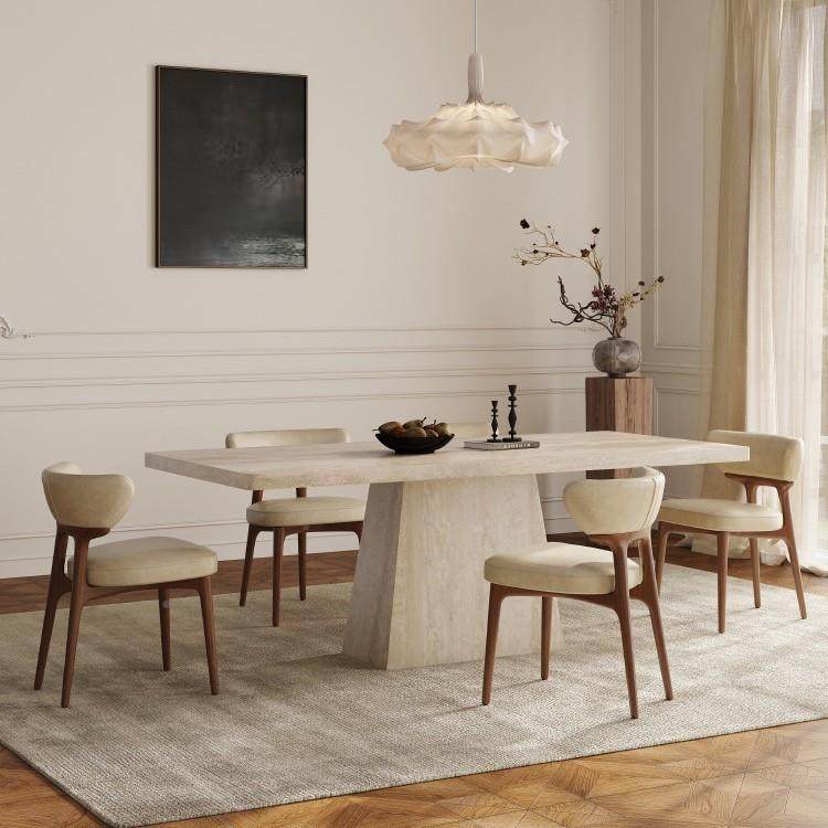 暮法式洞岩板餐奢桌现代39160简约中古风长方餐桌设计师石家用小,住宅家具,餐桌+餐椅,淘宝优惠券,粉丝福利购,淘宝优惠卷