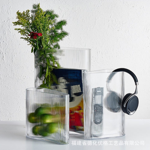 进口Nude欧式手工无铅水晶玻璃花瓶创意透明摆件客厅花插器装饰大