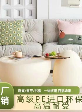 奶油客厅家用小户爪几型猫茶几54425桌现代简约轻奢新款茶圆桌风