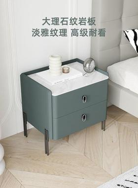 NA818现WNV代轻奢床头S0柜简约床边柜意式皮质收纳柜卧实木小户型
