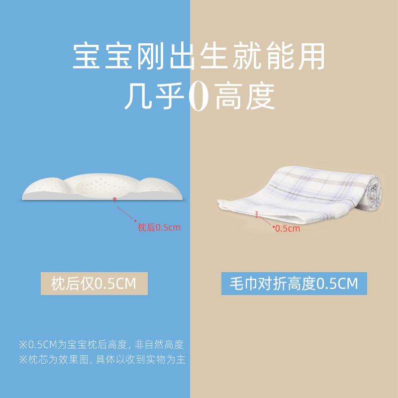 超薄儿童乳胶枕头幼儿园宝宝枕1-3岁6个月以上四季通用护颈定型枕