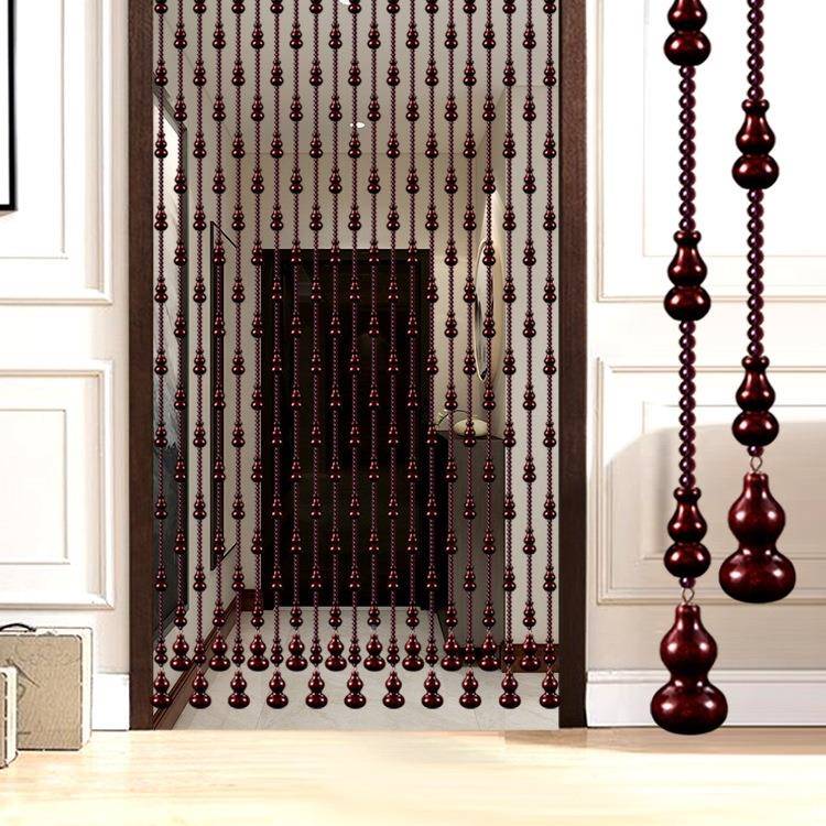 桃F96THH7S木葫芦帘水门道珠帘隔断玄关过客厅卧室卫生间帘子挂帘