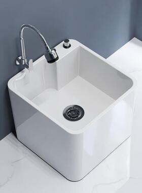 l拖l把池35CM高度阳卫形生间矮款拖布池落bbf35887地式家用正方台