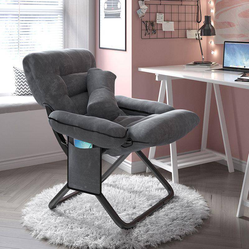 宿舍电脑躺椅单人懒折叠女阳台躺椅卧子人UOF生休闲可爱卧室靠背