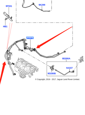 适用路虎揽胜极光路虎发现神行进气歧管燃油供应蒸汽管