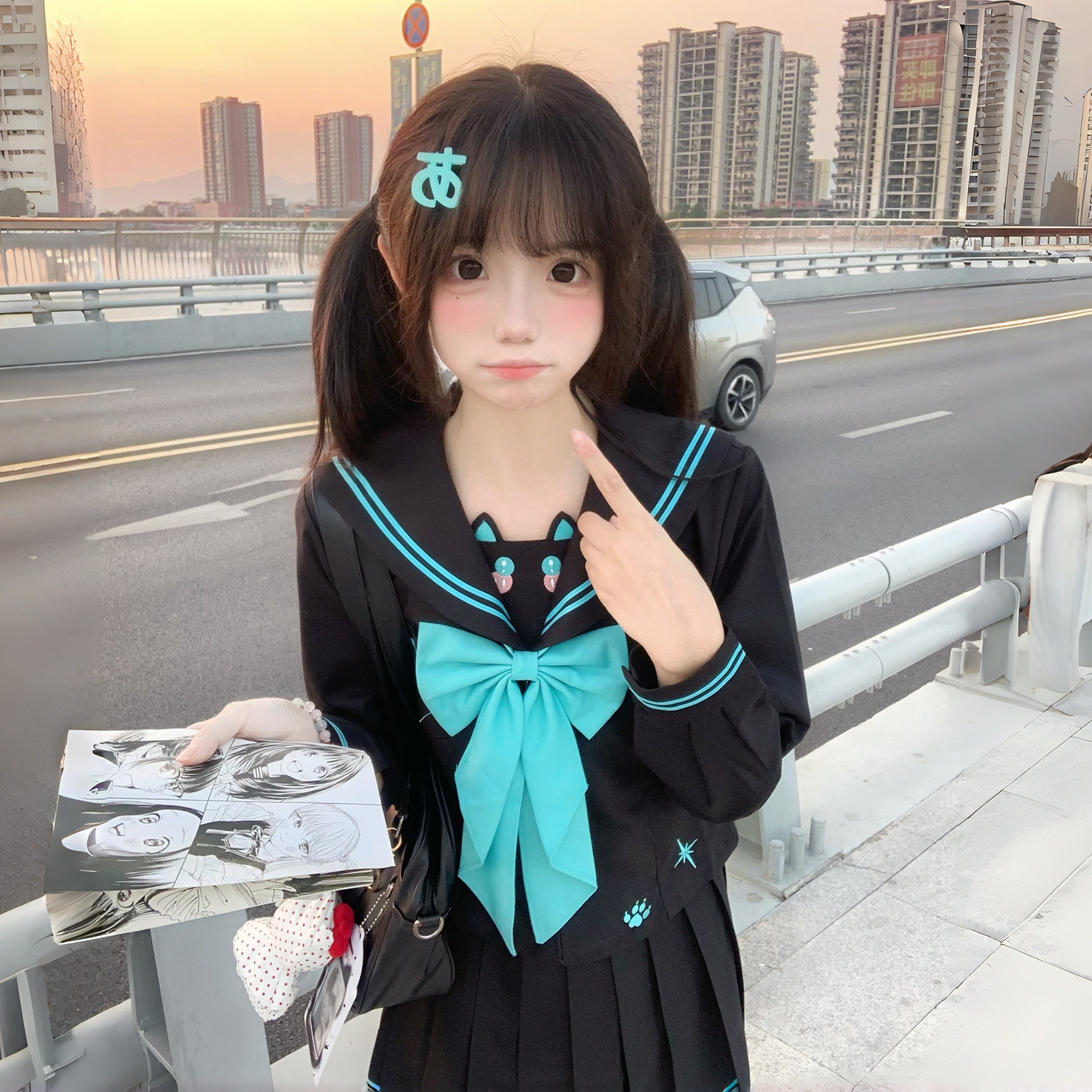 曼月熊原创【暗夜喵】正版jk制服