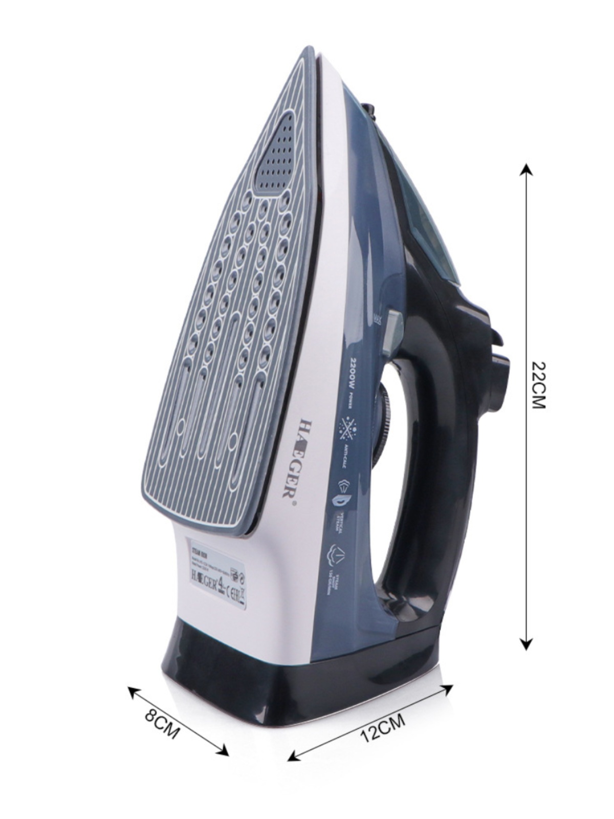 家用蒸汽熨斗欧规手持挂式带线电烫熨斗干湿两用2200W Steam iron