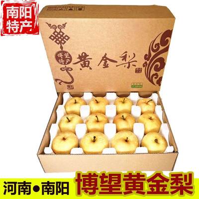 南阳博望黄金梨礼盒装方城梨子河南诸葛新鲜水果中秋送礼佳品水果