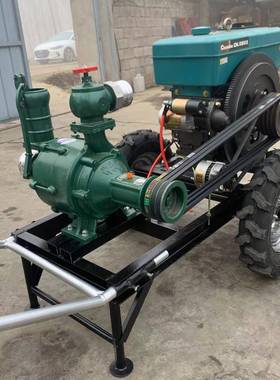 柴油12寸拖车款流量泵8寸浇地灌溉水泵3寸高扬程喷灌泵