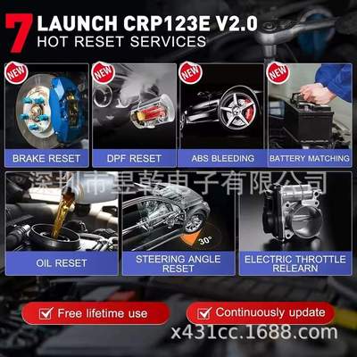 Launch X431 CRP123X v2.0 CReader 123X  Plus OBD2 Car Scanner