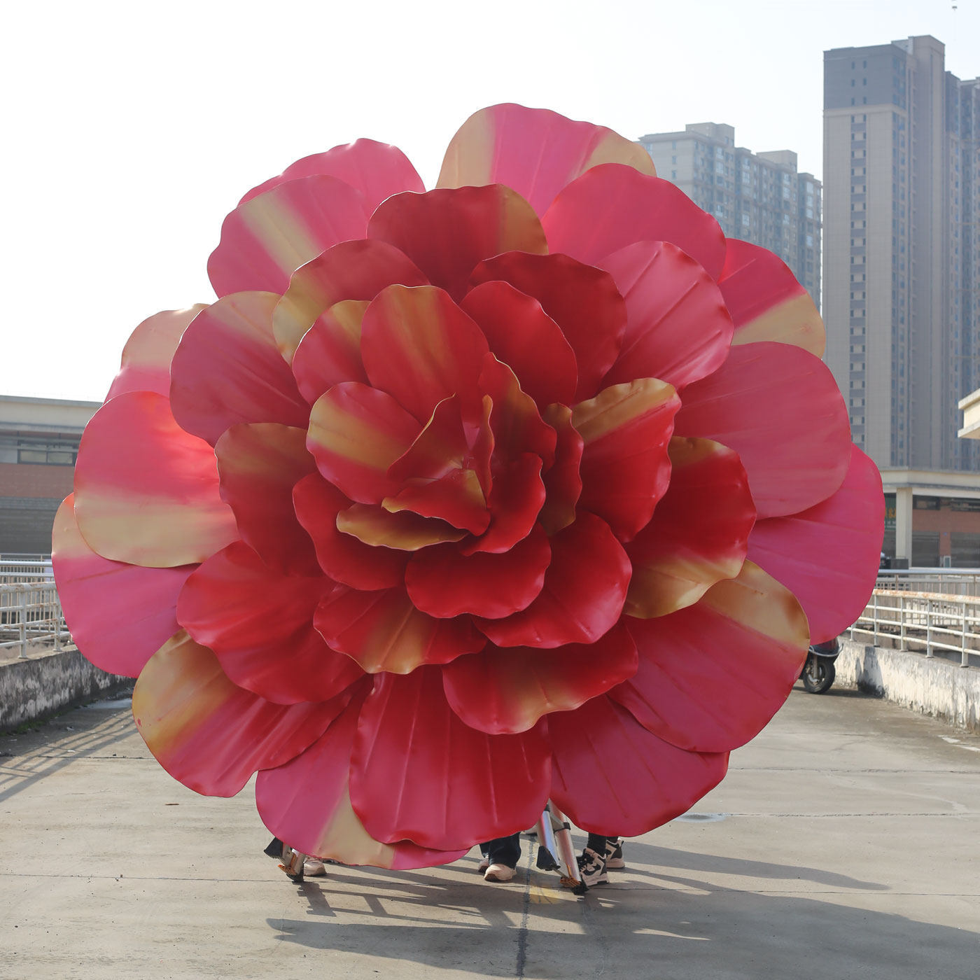 纸艺EVA珠光仿真花婚礼背景