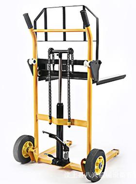 小叉车液压升降车手推车小型搬运车手动微型升高车装货车轻便