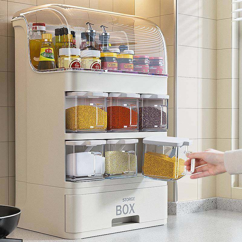 带盖调味调料盒套装酱油醋瓶糖盐罐子置物架抽屉式厨房用品收纳盒,家装灯饰光源,其它灯具灯饰,淘宝优惠券,粉丝福利购,淘宝优惠卷