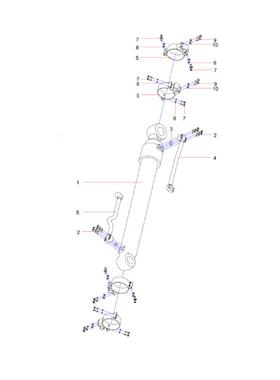 三一SY485 SY550挖掘机铲斗油缸60248642 三一挖掘机配件60149564