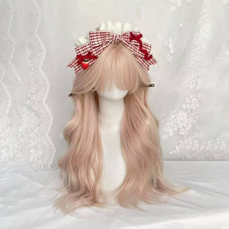 Little Fortune手作红色条纹格子蝴蝶结草莓发箍lolita发夹kc头饰,模玩/动漫/周边/娃圈三坑/桌游,lolita洛丽塔配饰小物/道具,淘宝优惠券,粉丝福利购,淘宝优惠卷