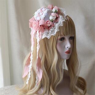 Little Fortune洛丽塔少女发饰小礼帽发饰汉洋折衷头饰lo娘边夹