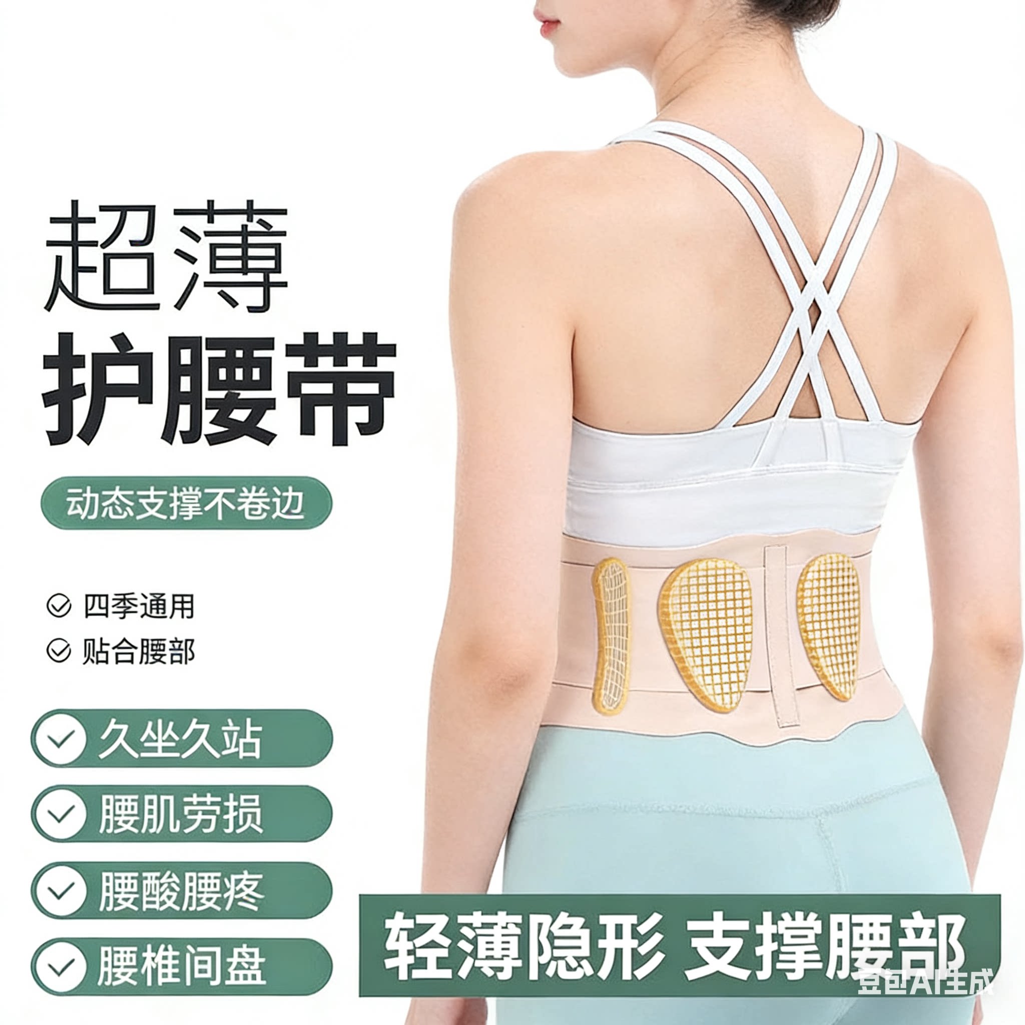 护腰带腰椎间盘腰托突出腰肌劳损男女透气轻薄款