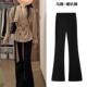 2026新款 子春季 大码 胖mm高腰显瘦小个子西装 黑色微喇裤 喇叭裤 女裤